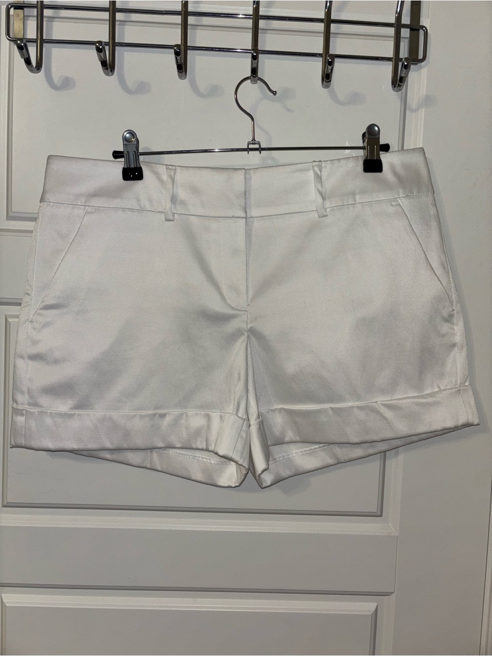 New York & Company Women's White Dress Cotton Shorts